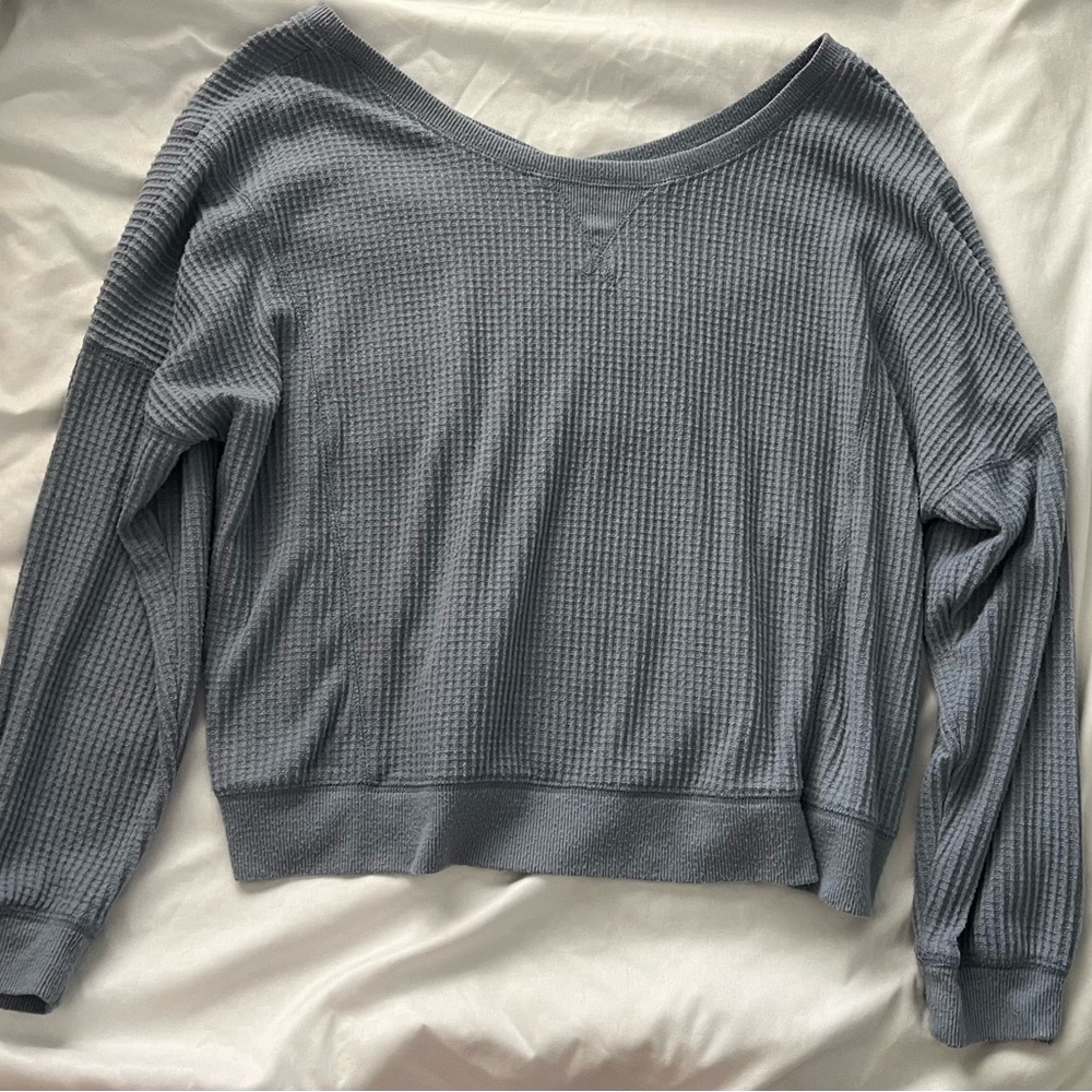Aeropostale Light Gray Knit Top